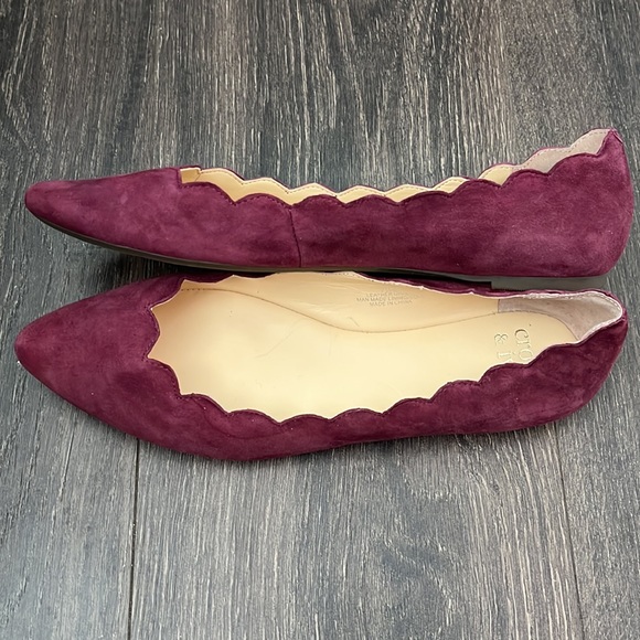 Crown & Ivy Suede Scalloped Flats - Picture 6 of 9